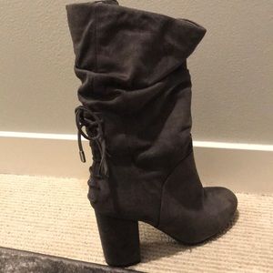 Heeled Gray Boots